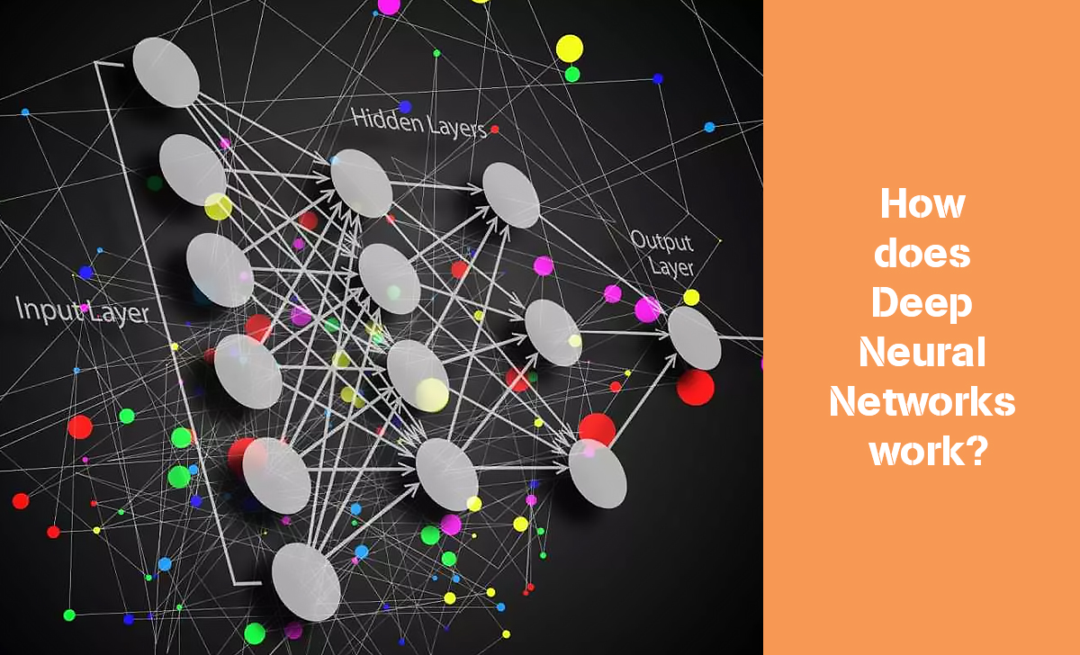 DNNs work by passing information across multiple layers of neurons.