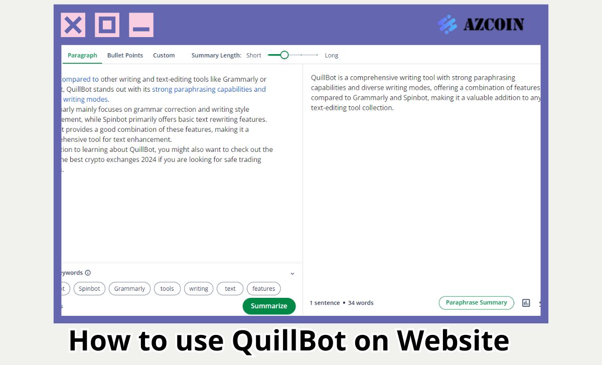 How to use QuillBot on Website